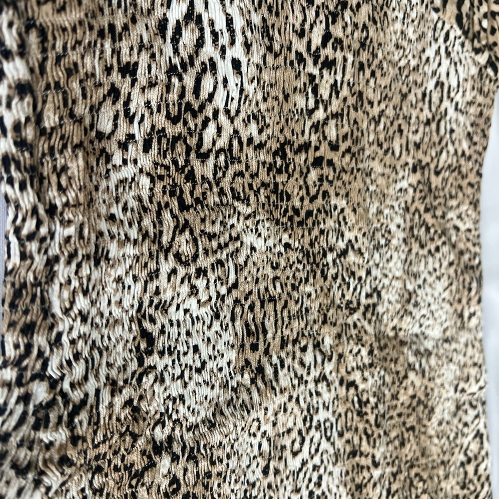 Leopard Print Dress with Ruffle Hem - Picture 5 of 8